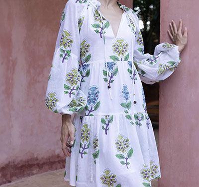 Block Print Dress Three